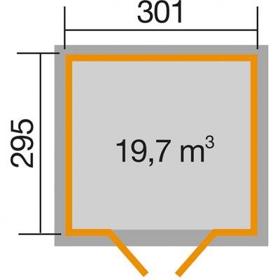 weka Gerätehaus 122 schwedenrot Geräteschuppen, 300x295 cm Image