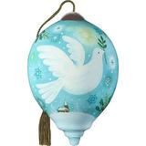 Precious Moments Peace on Earth Finial Ornament Glass in Blue | 3 H x 0.2185 W x 2.05 D in | Wayfair 7201112