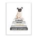 Stupell Industries Glam Pug Sitting On Women's Fashion Icon Books by Amanda Green - Graphic Art Print in Brown | 19 H x 13 W x 0.5 D in | Wayfair