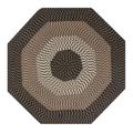 Black/Brown 72 x 0.5 in Area Rug - August Grove® Aleksander Houndstooth Hand Reversible Indoor Outdoor Area Rug/Round Braided Rugs | Wayfair