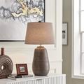 Dakota Fields Lymingt 28" Rustic Bronze Table Lamp Ceramic/Fabric in Brown/Gray | 28 H x 16 W x 16 D in | Wayfair 8C97BCF2262D43F4A952AD6089E21346