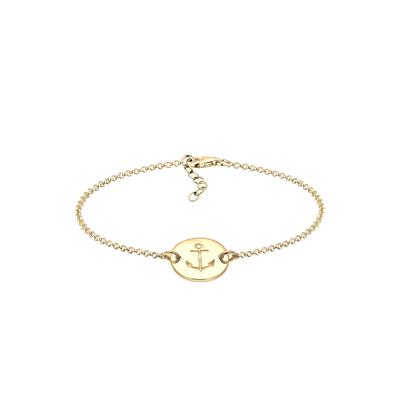 Elli - Anker Plättchen Trend 925er Sterling Silber Ancre Armbänder & Armreife 1 ct Damen