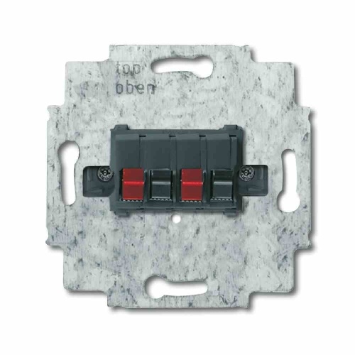 Busch-Jaeger Tragring, Lautsprecheranschluss, schwarz, matt, Krallen-/Schraubbefestigung, ohne Beschriftungsfeld Image