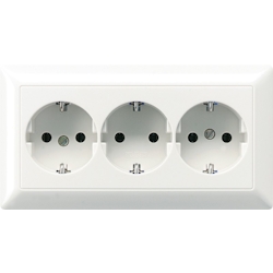 Jung KK-SCHUKO-Steckdose aws AS 523 WW AS523WW Image