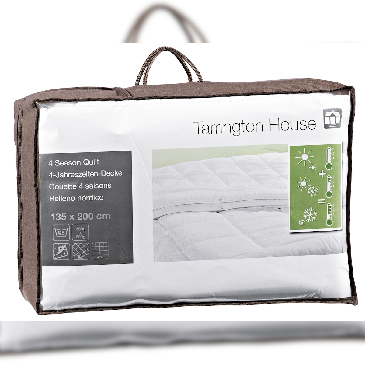 Tarrington House 4-Jahreszeiten-Steppdecke aus Mikrofaser 135 x 200 cm Image