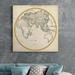 World Menagerie '1812 Eastern Hemisphere' - Wrapped Canvas Graphic Art Print Canvas, Solid Wood in Gray/White | 24 H x 24 W x 1 D in | Wayfair