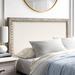 Crediton Panel Headboard Upholstered/Wood & Upholstered/Polyester in Brown/Gray/White Laurel Foundry Modern Farmhouse® | Wayfair LRKM1926 39122241