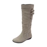 Extra Wide Width Women's The Pasha Wide-Calf Boot by Comfortview in Slate Grey (Size 10 1/2 WW)