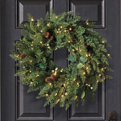 Majestic Holiday Cordless Wreath - 36
