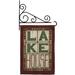 Breeze Decor Lake House - Impressions Decorative Fansy Wall Bracket 2-Sided Polyester 18.5 x 13 in. Garden Flag set in Black/Brown | Wayfair