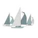 Breakwater Bay Metal Sailboats Wall Décor Metal in Blue/Gray/Green | 24.8 H x 37.4 W x 3.35 D in | Wayfair 782E5D1D310F4E5C8D3D64D90CF38905