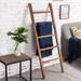 Gracie Oaks Wood 4.5 ft Blanket Ladder Wood/Solid Wood in Brown | 54 H x 19.75 W x 1.25 D in | Wayfair 4DFFCE029B9044CEB6235401BE338708