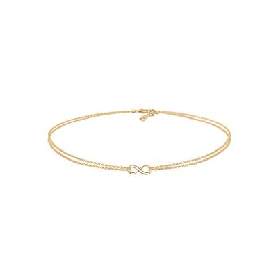 Elli - Infinity Choker Unendlichkeit Erbskette 925 Silber Ketten 1 ct Damen