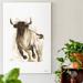 Millwood Pines 'Rustic Bull II' - Wrapped Canvas Painting Print Canvas, Solid Wood in Brown/Gray/White | 18 H x 12 W x 1.5 D in | Wayfair