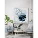 Bayou Breeze 'Blue Monstera Leaf' by Marmont Hill - Wrapped Canvas Painting Print Canvas in Blue/Gray/White | 12 H x 12 W x 1.5 D in | Wayfair