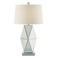 Orren Ellis Garling 29.5" Clear Table Lamp Set Glass/Linen in White | 29.5 H x 16 W x 16 D in | Wayfair F55C586E04FE4E0CA164A70E715AA421