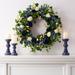 The Holiday Aisle® Front Door Silk Wreath Silk in Green/Indigo | 30 H x 30 W x 6 D in | Wayfair BEEA94D2798C43309E2FB21A8A37577B