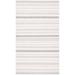 White 36 x 0.2 in Area Rug - Steelside™ Adalia Striped Handmade Flatweave Cotton Area Rug in Ivory/Gray Cotton | 36 W x 0.2 D in | Wayfair