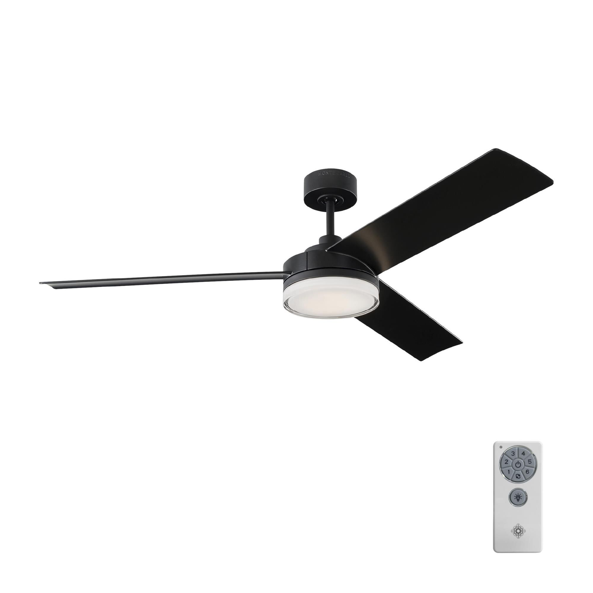 Visual Comfort Fan Collection Cirque 56 Inch Ceiling Fan with Light Kit - 3CQR56MBKD