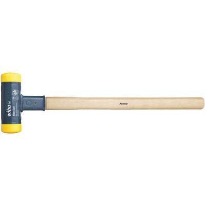 Wiha Schonhammer rückschlagfrei mit Hickory-Holzstiel, Rund-Schlagkopf 50, 385 mm (02097)