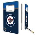 Winnipeg Jets Stripe Credit Card USB Drive with Bottle Opener