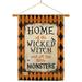 Breeze Decor Wicked Home 2-Sided Polyester 40 x 28 in. Flag Set in Black/Brown/Orange | 40 H x 28 W x 1 D in | Wayfair