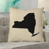 Ivy Bronx Austrinus New York in, Spun Polyester/Euro Pillow Polyester/Polyfill blend in Black | 26 H x 26 W in | Wayfair IVBX5198 44221325