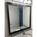 Lark Manor™ Morgan Wood Framed w/ Safety Backing Ideal for Bathroom/Vanity Mirror in Black | 24 H x 28 W x 1 D in | Wayfair