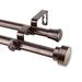 Red Barrel Studio® Embarcadero Double Curtain Rod Plastic/Metal in Brown | 1.62 H x 84 W x 2 D in | Wayfair RDBT2874 41378274