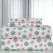 Latitude Run® Godalming Snowflakes Sheet Set Flannel/Cotton in White | 104 H x 70 W in | Wayfair 4E3DC96D5CEC40EBA02E0595713A9A73