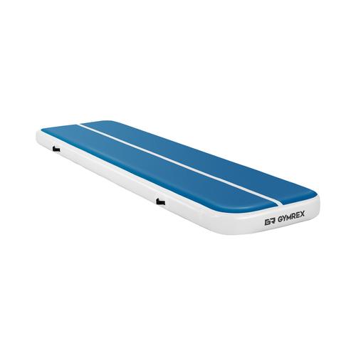 Gymrex Aufblasbare Turnmatte - Airtrack - 400 x 100 x 20 cm - 200 kg - blau/weiß GR-ATM5
