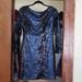 Jessica Simpson Dresses | Black And Blue Sequin Dress | Color: Black/Blue | Size: 6