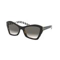 Prada Women's 0PR 07XS Sunglasses, Black Havana/Grey Shaded, 55