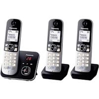 Panasonic KX-TG6823 Trio DECT, GAP Schnurloses Telefon analog Anrufbeantworter, Freispre KX-TG6823GB