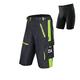 Zee Apparel ZA MTB Shorts -Padded Mountain Bike Shorts for Men -Breathable, Loose-Fit Men's Cycling Shorts with Detachable Inner Lining and Zipper Pockets Green