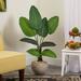 Joss & Main 45" Artificial Banana Leaf Tree in Planter Silk/Polyester/Plastic | 45 H x 11 W x 11 D in | Wayfair 6496AF6CDEFB41DD8BA61A3F916CBE4D