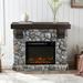 Steelside™ Troy 45" W Electric Fireplace in Gray | 37.8 H x 45.26 W x 12 D in | Wayfair 1C53B20720884A81BF5BB188B01FD43D
