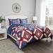 August Grove® Americana Reversible Quilt Set Polyester/Polyfill/Microfiber in Blue | Twin XL Quilt + 1 Sham | Wayfair