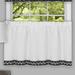 Tejeda Cafe Curtain Polyester in White/Black Laurel Foundry Modern Farmhouse® | 36 H x 58 W x 1.5 D in | Wayfair 7EF0CE7440824ADAA11D9C272AD3CEC6