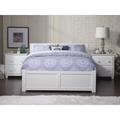 Viv + Rae™ Bueno Park Solid Wood Platform Bed w/ Footboard & Trundle Wood/Solid Wood in White | 37.25 H x 55.75 W x 76.75 D in | Wayfair