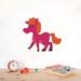 Zoomie Kids Horse Baby Pink Cartoon Wall Decal Vinyl in Orange/Red | 30 H x 30 W in | Wayfair 03ED44754FBD4AD0A32B0D26493D97FD