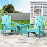 Rosecliff Heights Wood Folding Adirondack Chair Wood in Blue | 35.75 H x 27 W x 33 D in | Wayfair 2E4EF1D600684C61B689E659C9973AC5