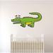 Zoomie Kids Worried Crocodile Cartoon Wall Decal Metal in Green | 20 H x 40 W in | Wayfair D8BB44DF690C4A8DA3AD34861E5F76A8