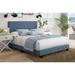 Latitude Run® Chloe Linen Platform Bed Frame Upholstered/Linen in Blue | 47 H x 64.1 W x 86.4 D in | Wayfair 9B4F2B2C8E3E4203BE307B8AB0114CCD