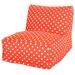 Isabelle & Max™ Aalin Standard Outdoor Friendly Bean Bag Lounger Polyester/Stain Resistant/Water Resistant in Orange | 24 H x 27 W x 36 D in | Wayfair