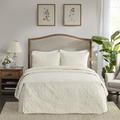 Lark Manor™ Lissette 3 Piece Split Corner Pleated Quilted Bedspread Polyester/Polyfill/Microfiber in White | King | Wayfair