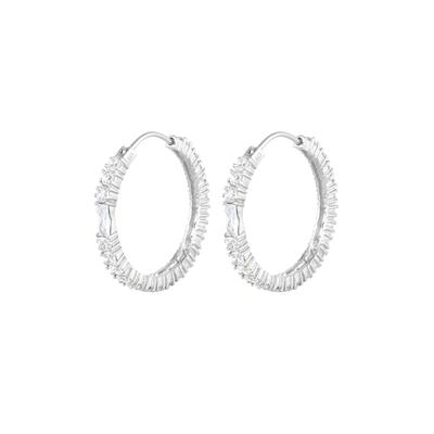 Elli PREMIUM - Creolen Zirkonia Pavé Funkelnd 925 Silber 1 ct Damen