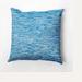Breakwater Bay Marled Knit Print Outdoor Square Pillow Cover & Insert Polyester/Polyfill blend in Blue | 18 H x 18 W x 7 D in | Wayfair