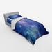 East Urban Home Outer Space Nebula in the Galaxy w/ Star Clusters Mysterious Astronomy Art Duvet Cover Set Microfiber in Blue/Indigo | Wayfair