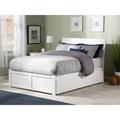 Viv + Rae™ Lampley Solid Wood Sleigh Bed w/ Trundle Wood in White | 44.25 H x 55.75 W x 81.125 D in | Wayfair VVRO3249 29130301